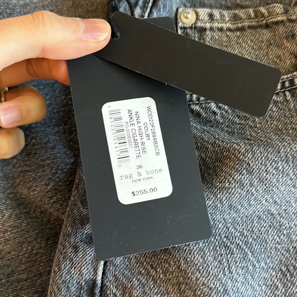 Rag&Bone Nina High Rise Straight Ankle Cigarette Jeans Size 30,Fits like a 27 28 - Picture 6 of 6